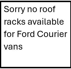 no roof racks courier
