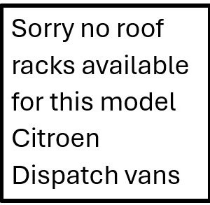 no roof racks dispatch
