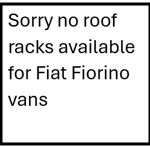 no roof racks fiorino